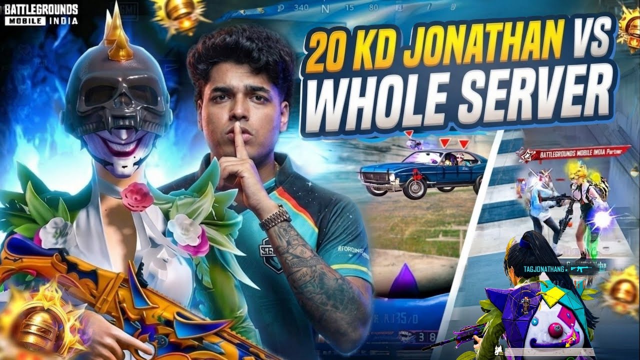 I Played as TAG JONATHAN FOR A DAY ‼️ | 8 Streamers Got Shocked 😳 | #bgmi 