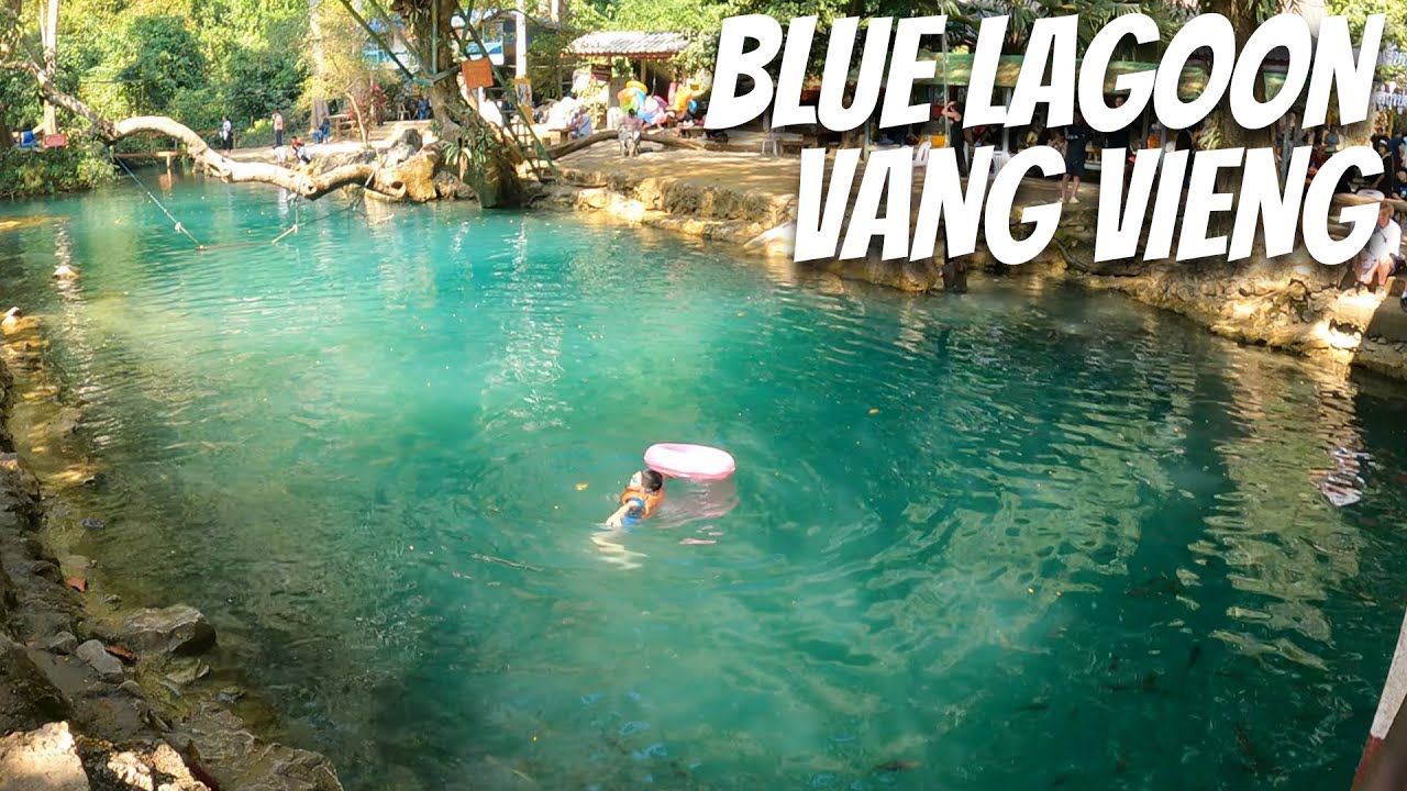 Taking a Bicycle to Blue Lagoon 1 and Phu Kham Cave in Vang Vieng