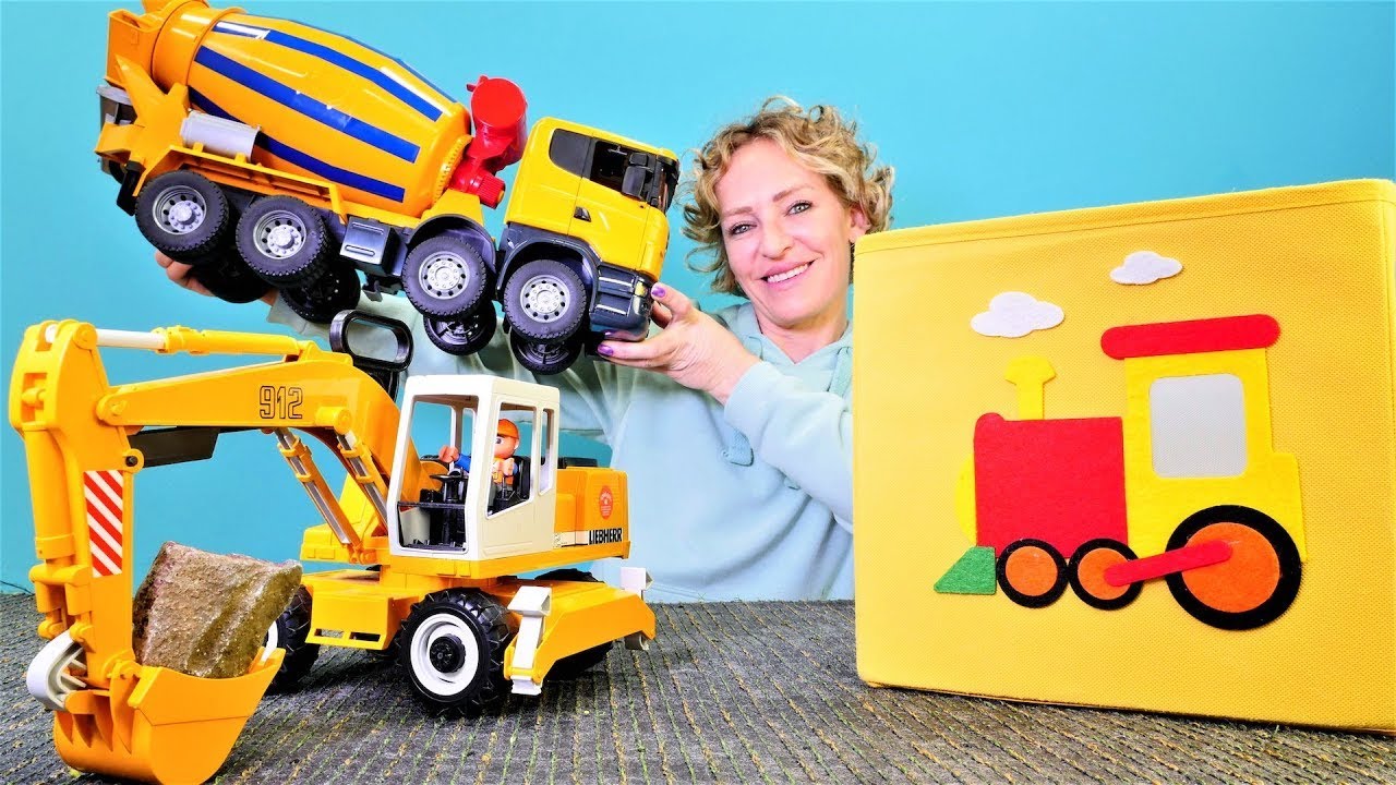 Nicole und Spielzeugautos - Die Baufahrzeuge bei der Arbeit - 4 Folgen am Stück