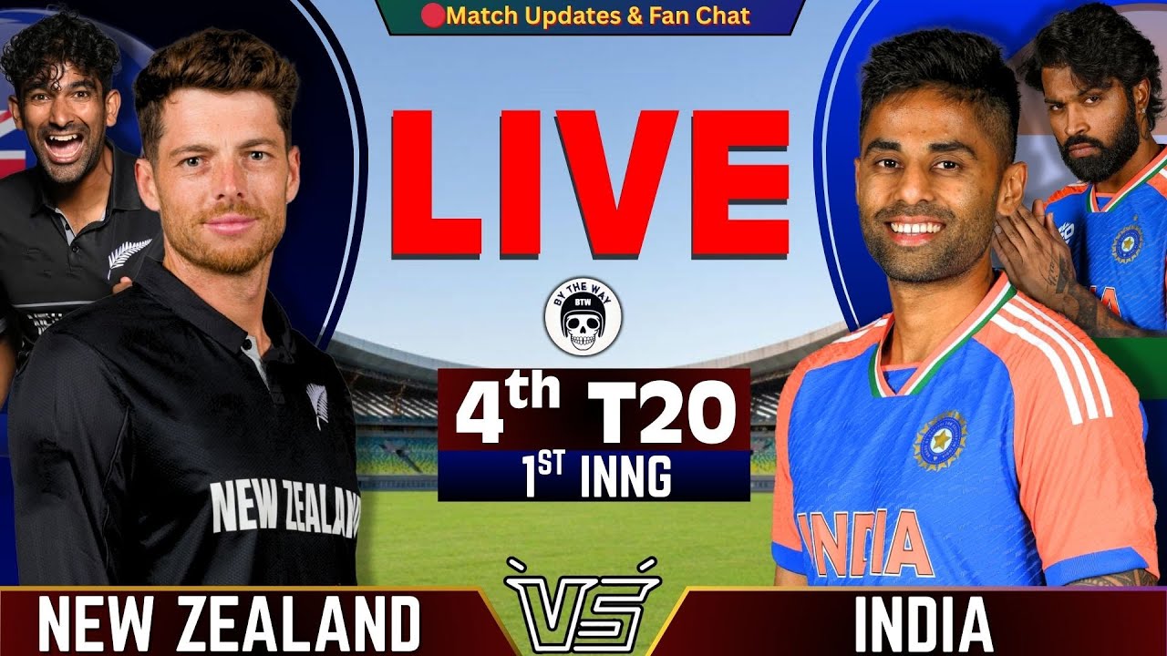🔴IND vs NZ, 4th T20 | Live Cricket match Today |  INDIA vs New Zealand Live Score | Last Hour