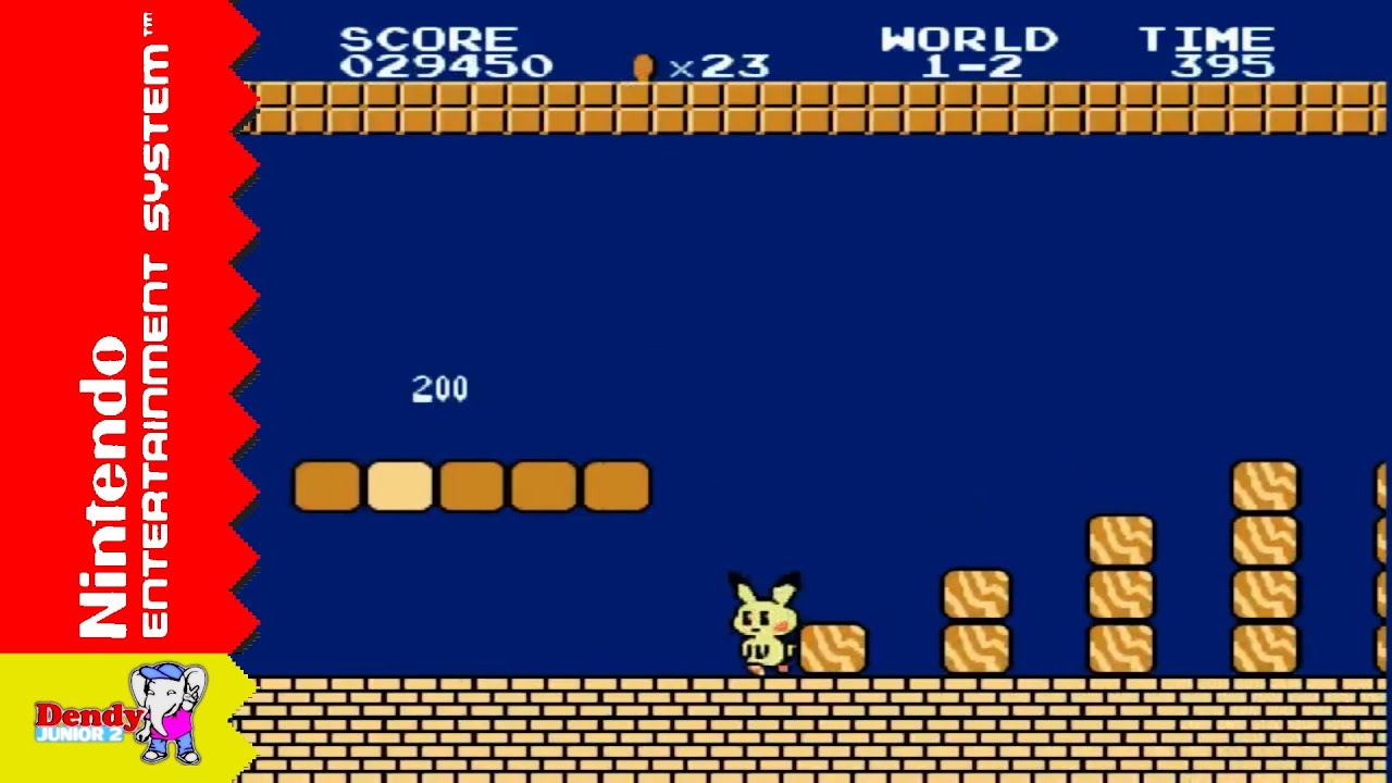 Pikachu Bros - Super Mario Bros Hacks (NES/FC) - Longplay
