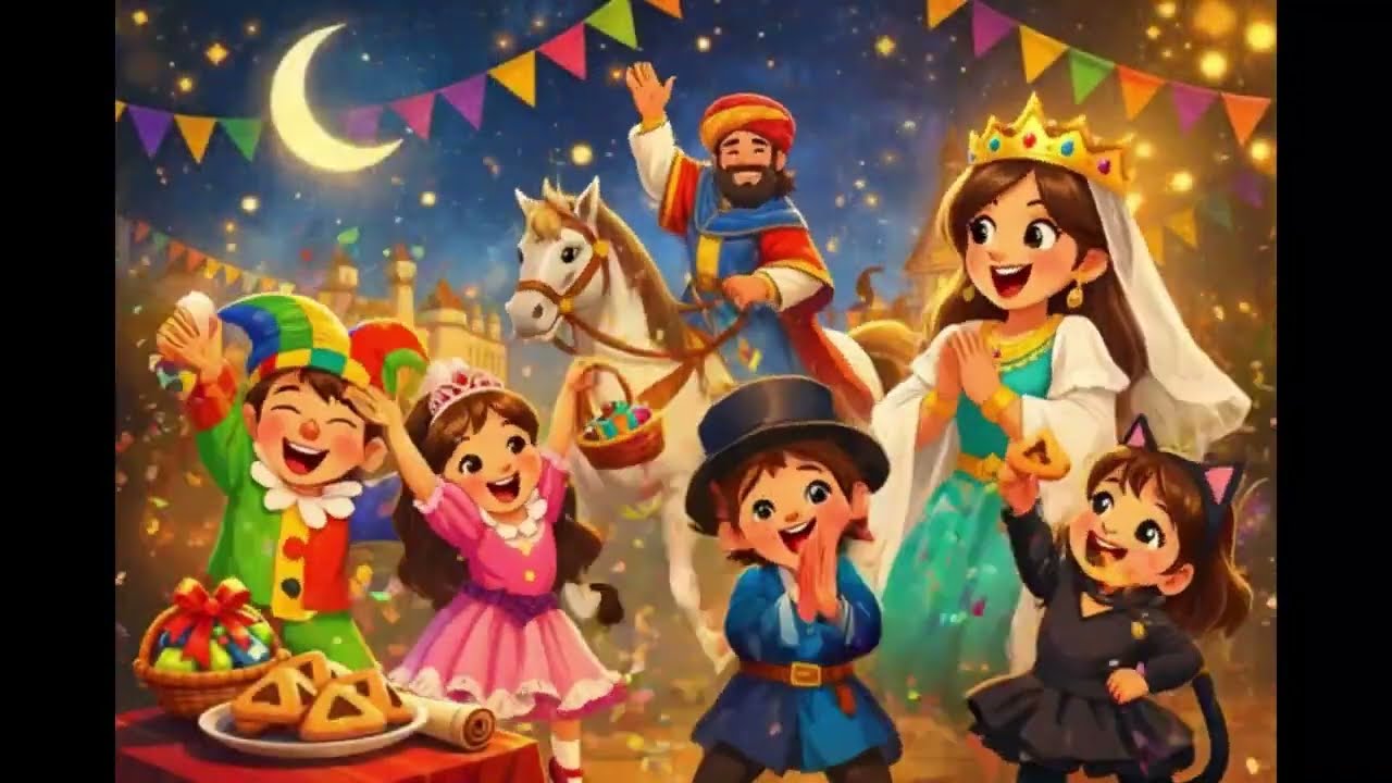 The Purim Story Song 🎭 | Megillah for Kids | Chodesh Adar Jewish Song