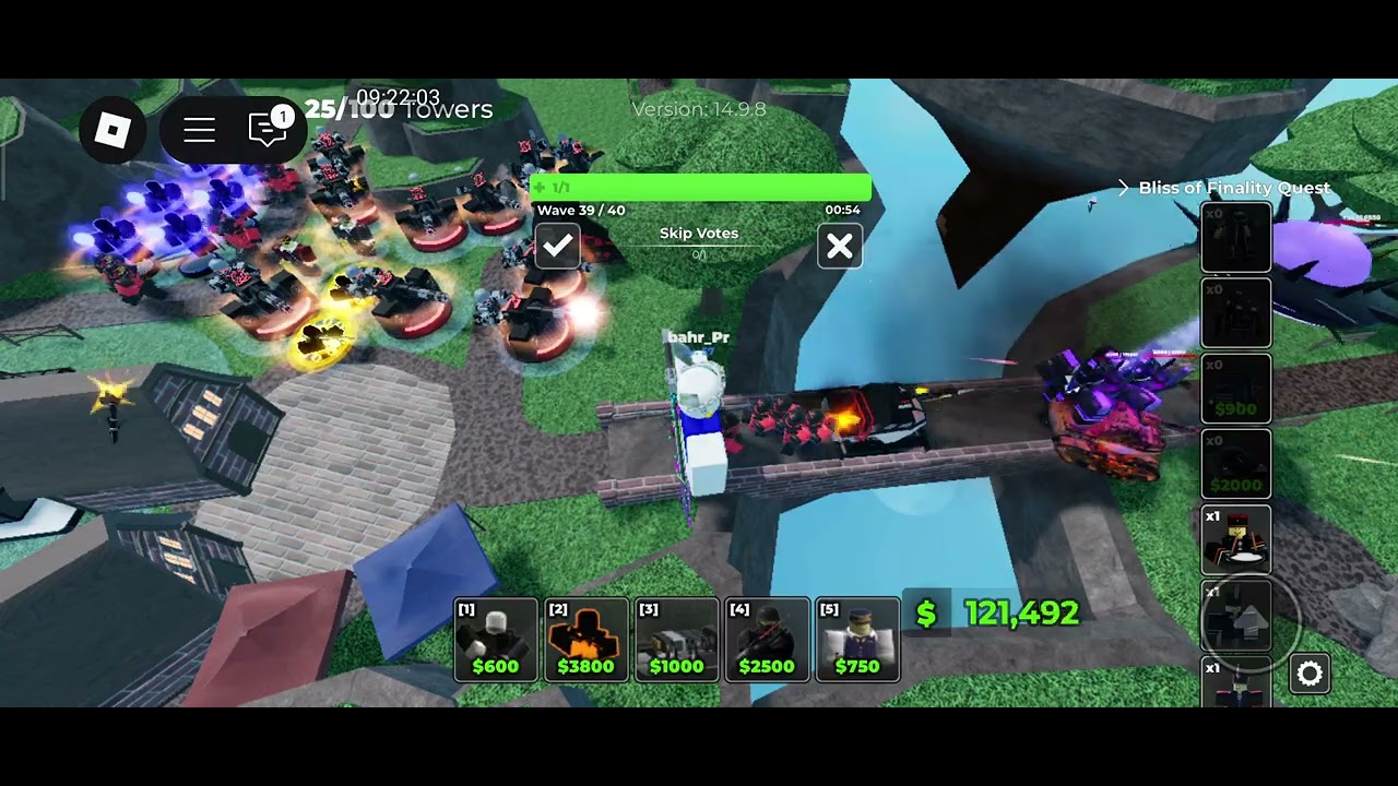 Tower Blitz - Beginning of the end Advanced Challenge. Tier 5 not involved. (Roblox)