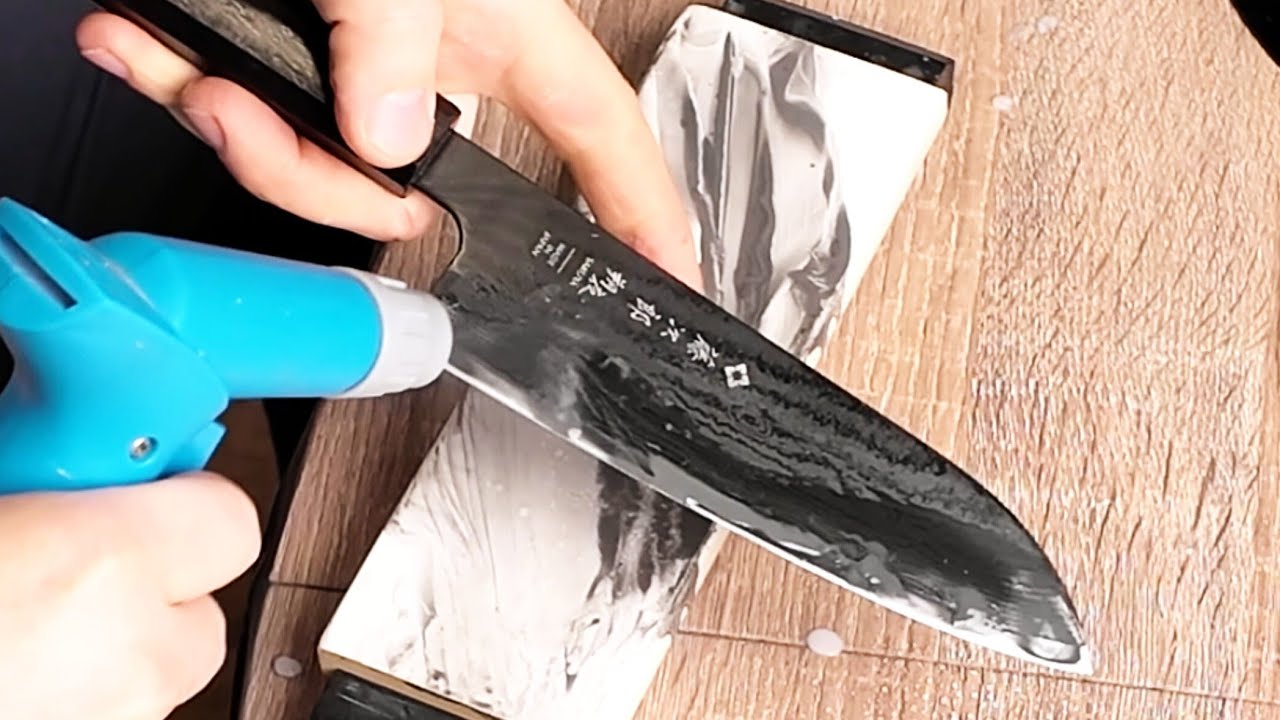 TOJIRO SAKUYA SANTOKU переделываю геометрию для улучшения реза и прочности проверяю слесарку часть 1