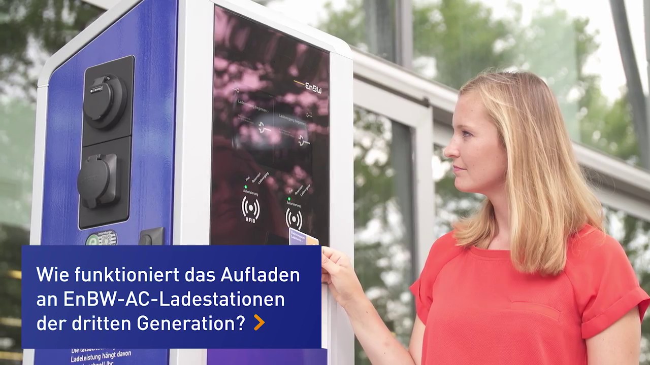 Laden an EnBW-AC-Ladestation der dritten Generation