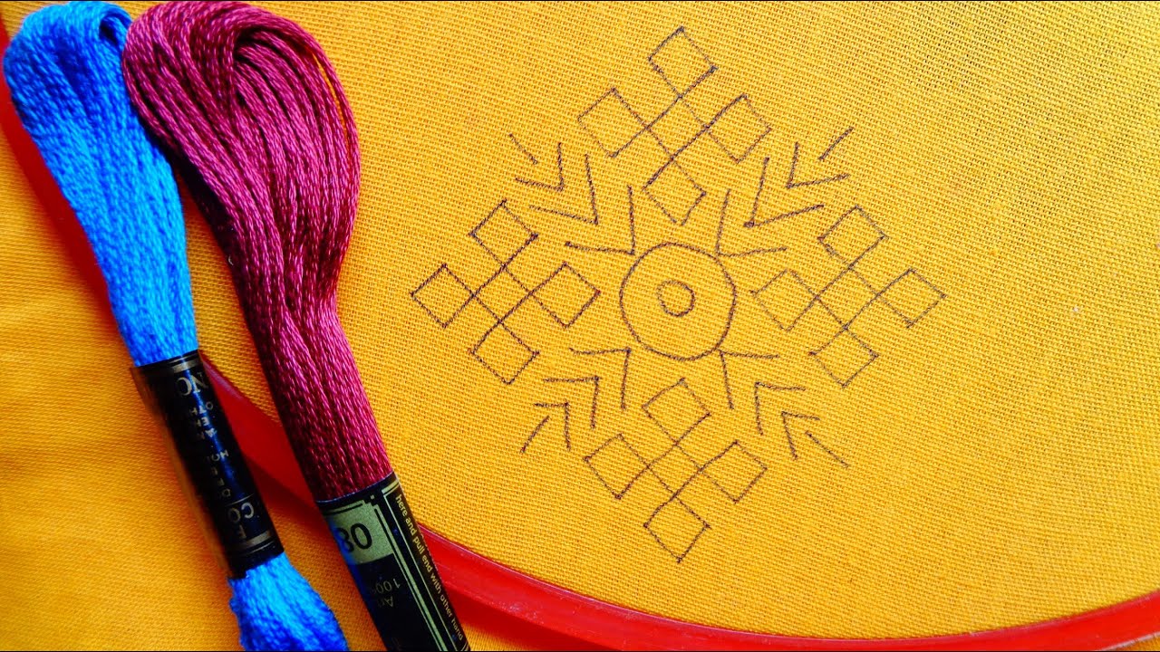 Beautiful hand embroidery with sindhi stitch or gujrati stitch