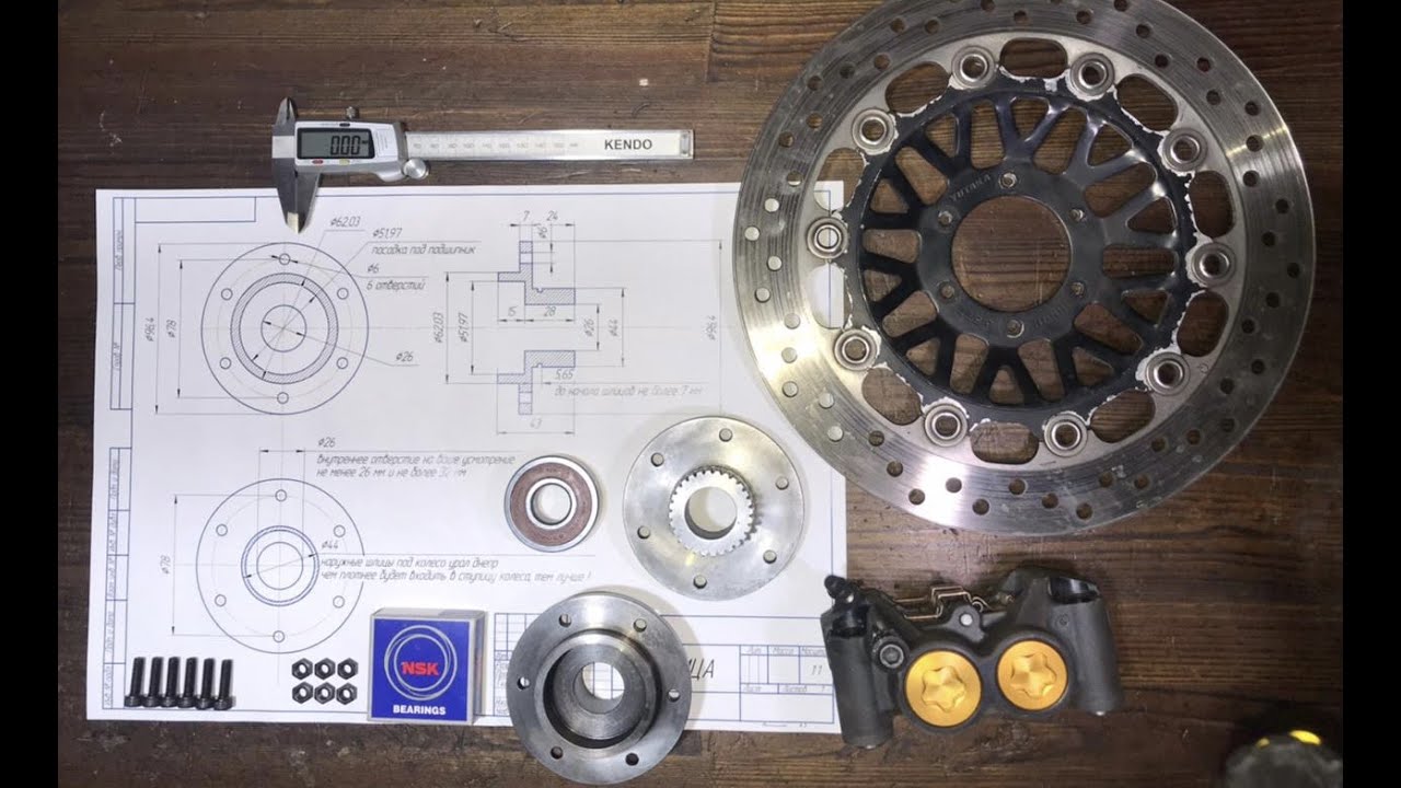 Самодельный дисковый тормоз на мотоцикл Урал или Днепр