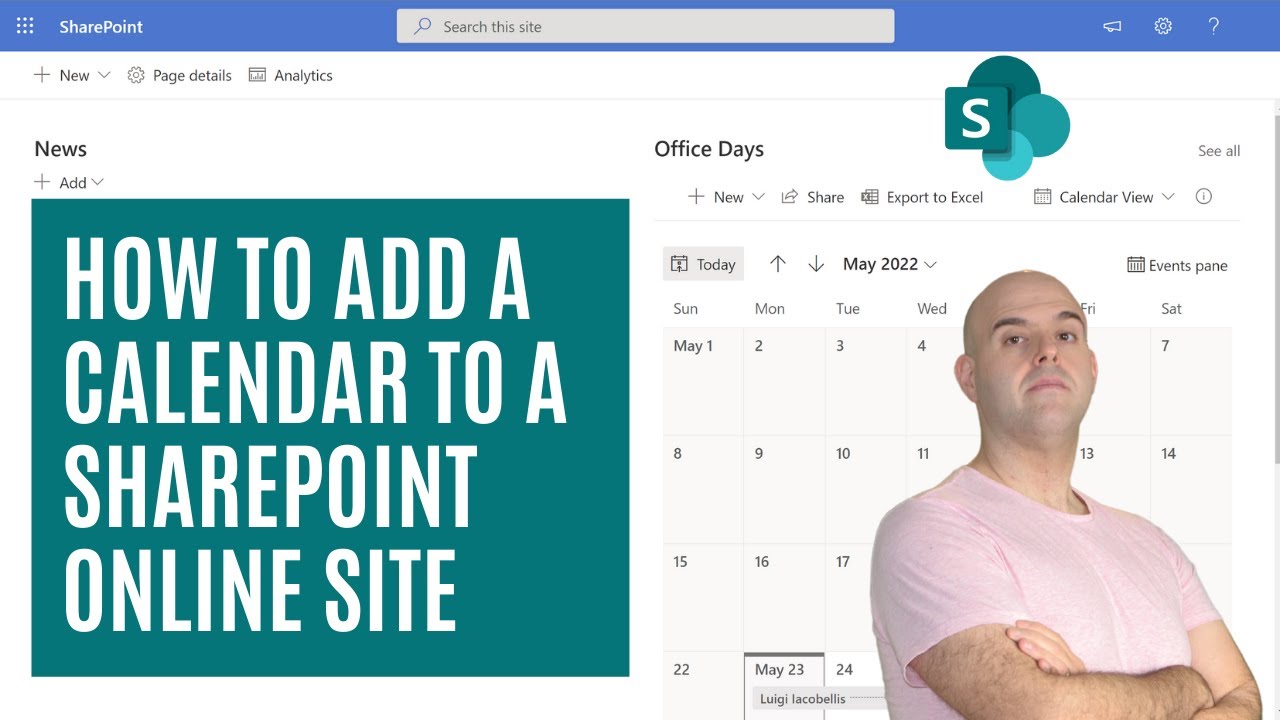 Как добавить календарь на сайт SharePoint Online