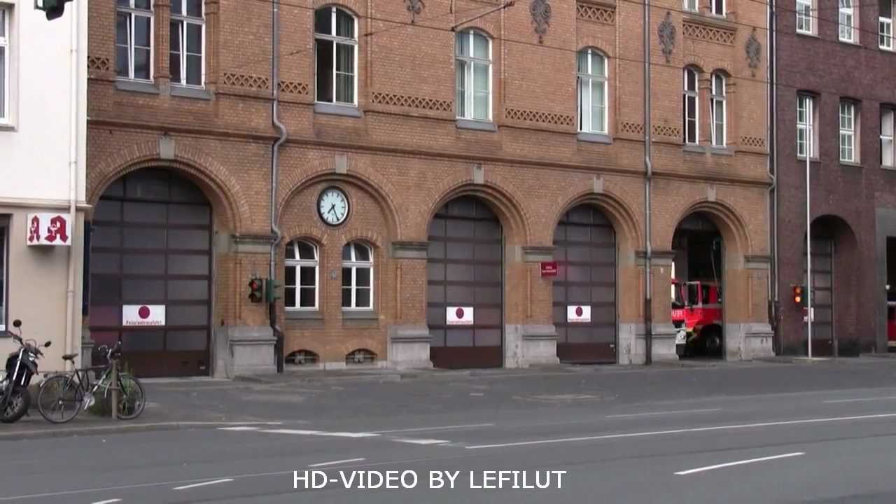 [Brennt PKW in Tiefgarage] ELW B-Dienst+DLK+HLF+Alarmgong+Durchsage Leitstelle Düsseldorf