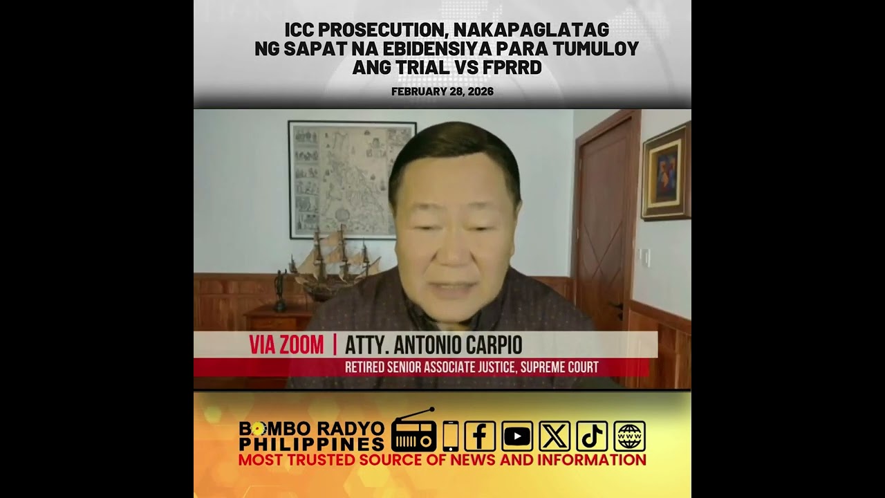 ICC Prosecution, nakapaglatag ng sapat na ebidensiya para tumuloy ang trial vs FPRRD
