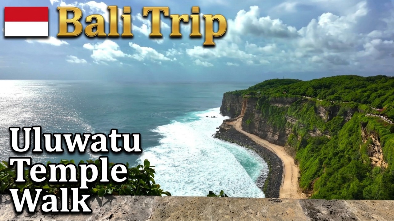 Bali Indonesia Trip Uluwatu Temple Sightseeing & Holiday Walk｜Bali Walking Tour 4K