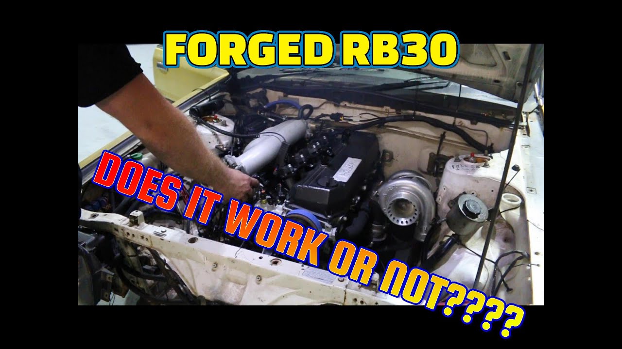 Big Turbo Forged RB30 First Start