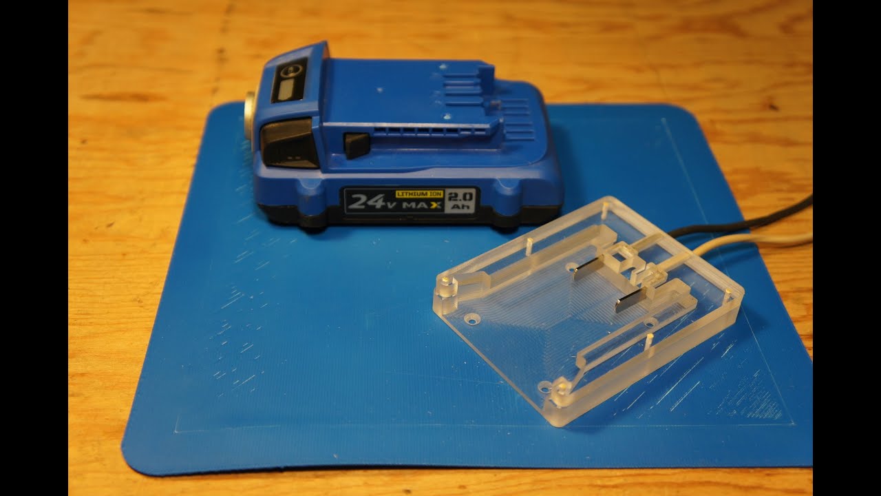 DIY Homemade Kobalt Battery Adapter (Clear)