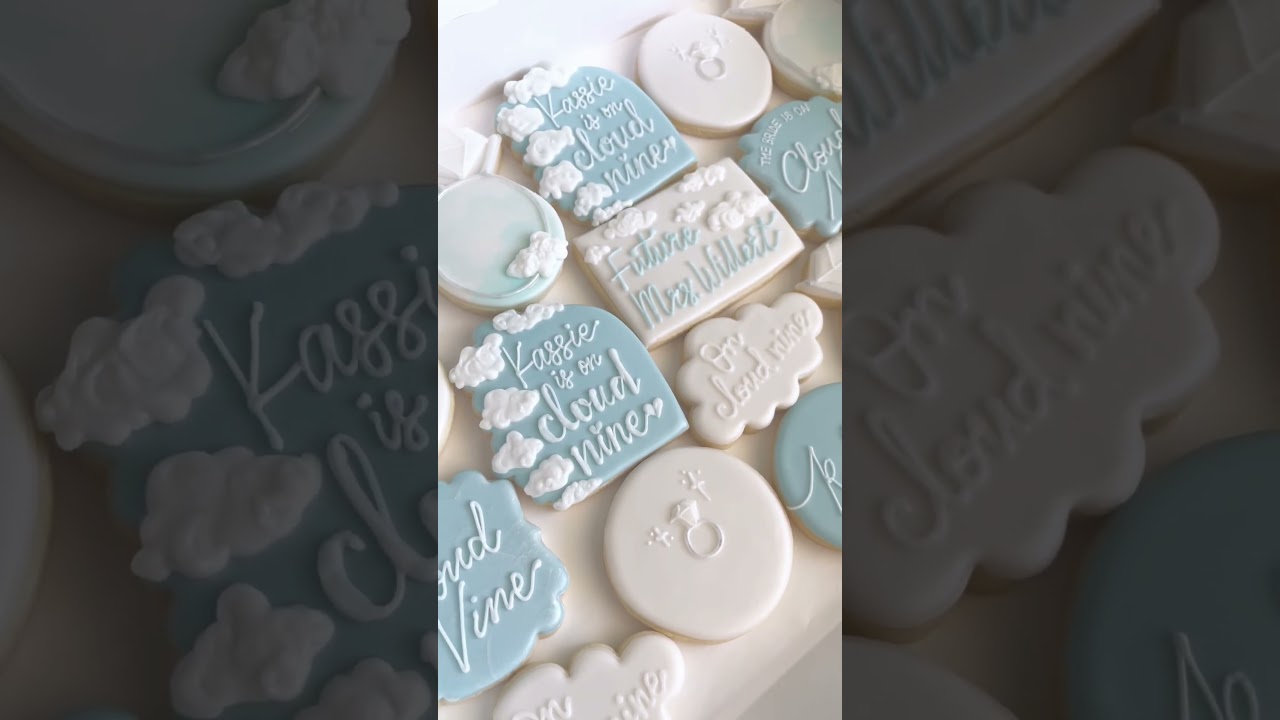 #OnCloudNine #BridalShowerCookies #decoratedsugarcookies #finalreveal