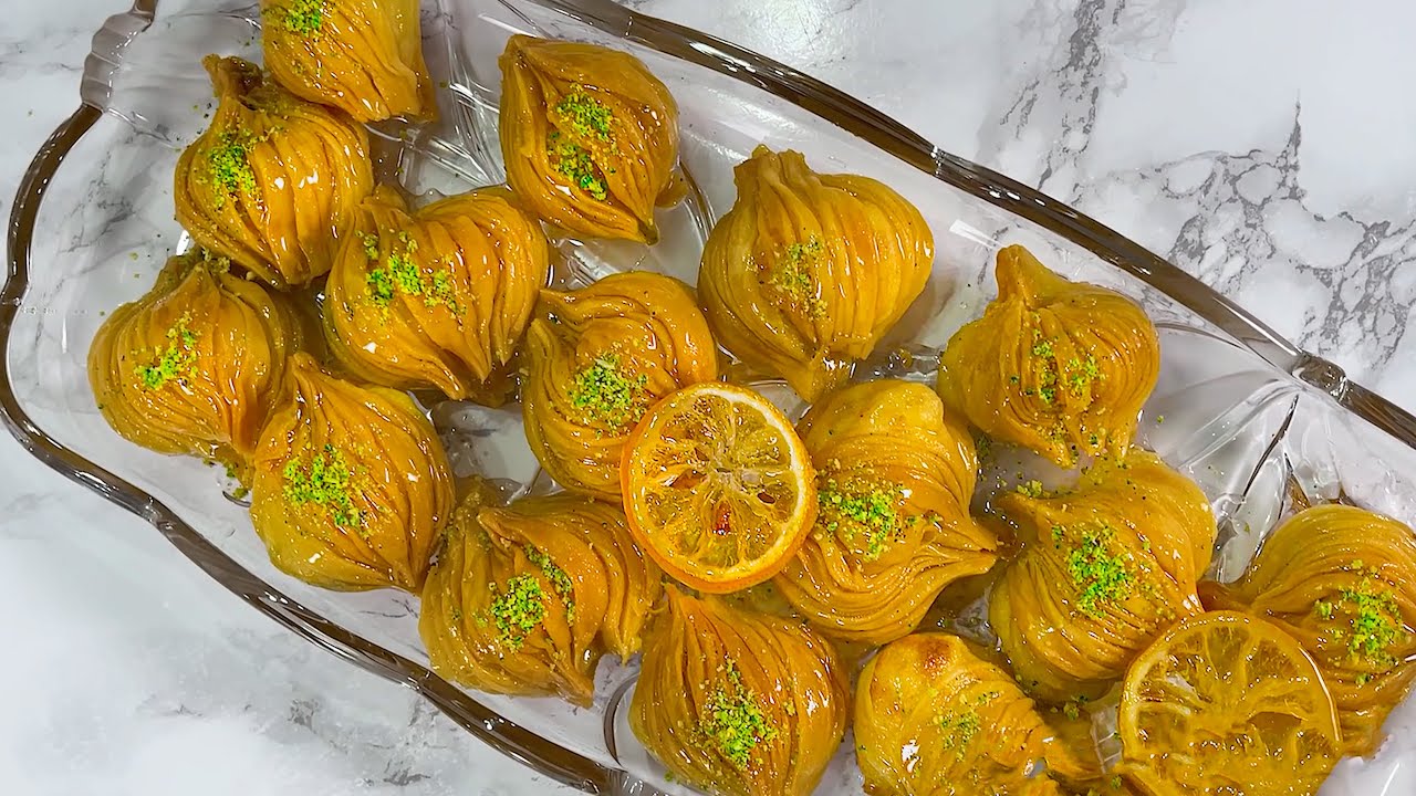 Пудинг пахлава Рецепт для Ид بغلاوه با خمیر جادویی و خانگی برای افطاری و عید