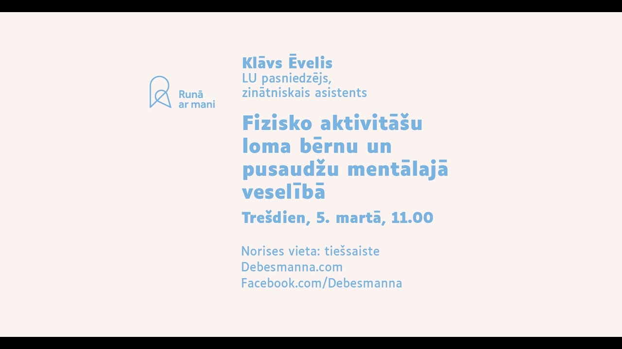 Fizisko aktivitāšu loma bērnu un pusaudžu mentālajā veselībā