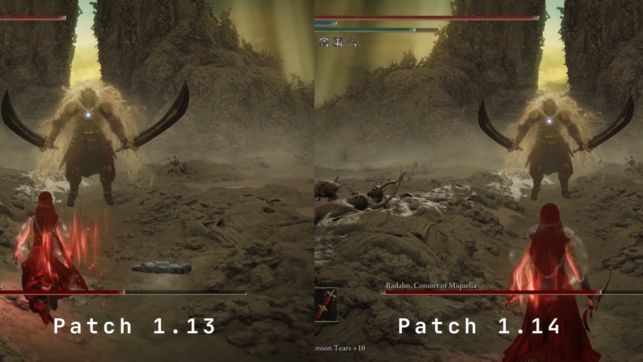 Promised Consort Radahn Comparison - Patch 1.13 vs Patch 1.14