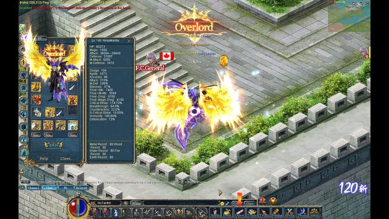 Guild War last 1 hour  22/10 Kylin server  =)