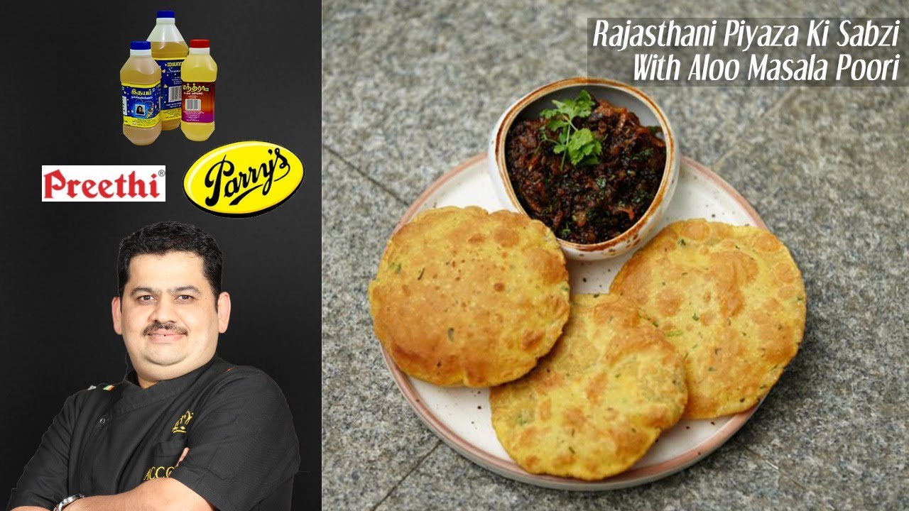 Venkatesh Bhat makes Rajasthani Piyaz ki Sabzi & aloo masala poori | rajasthani cuisine | aloo puri