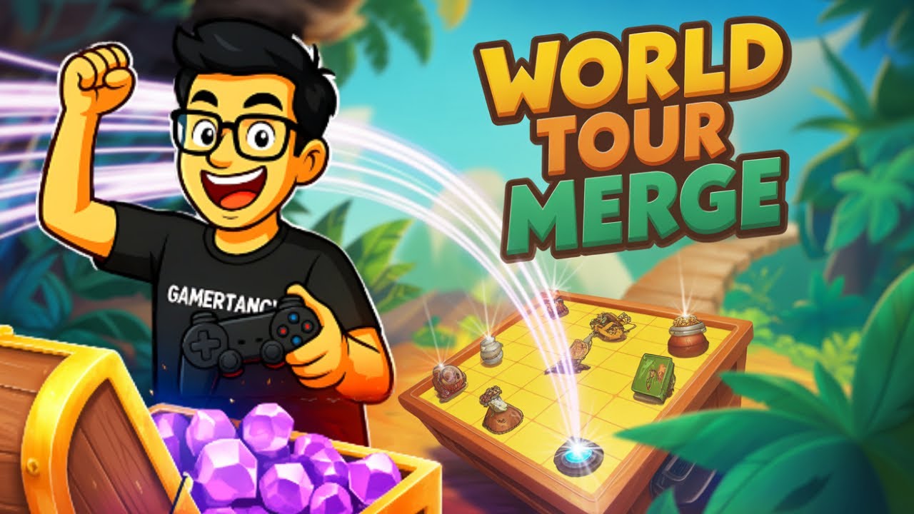 World Tour Merge 🌍✈️ Travel Puzzle Adventure | Unlock Levels and Explore Cities 🎮