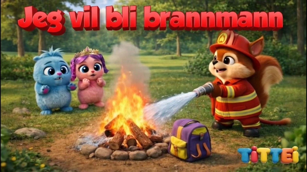 Jeg vil bli brannmann sangen | Norske barnesanger  | Tittei