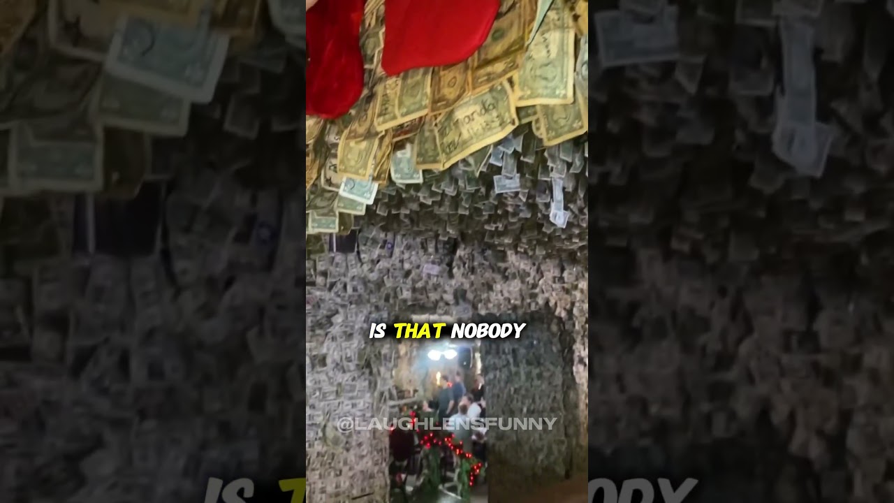 This Bar Is Covered in Real Cash &mdash; and Nobody Steals It 💵 #shorts #money