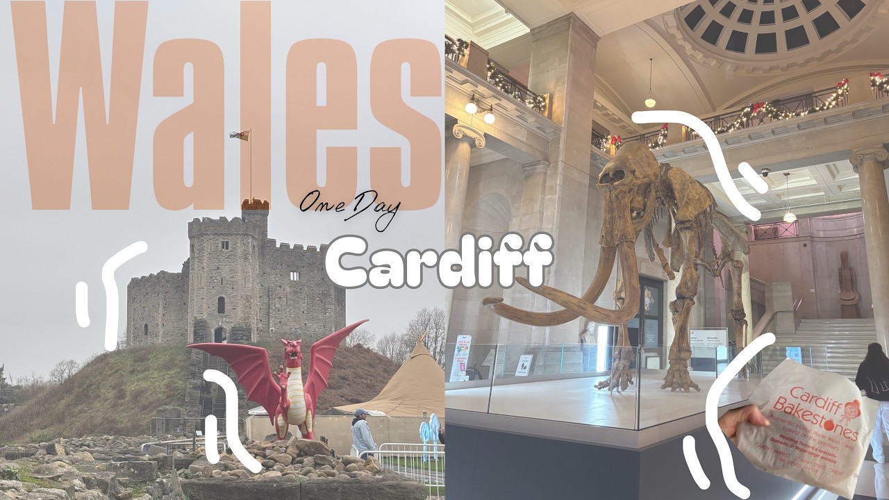【獨旅 EP2】🏴󠁧󠁢󠁷󠁬󠁳󠁿威爾斯首都卡地夫快閃｜🏰卡地夫城堡｜🏛️卡地夫國家博物館🦣長毛猛獁象複製品｜必吃威爾斯蛋糕🍪🤤
