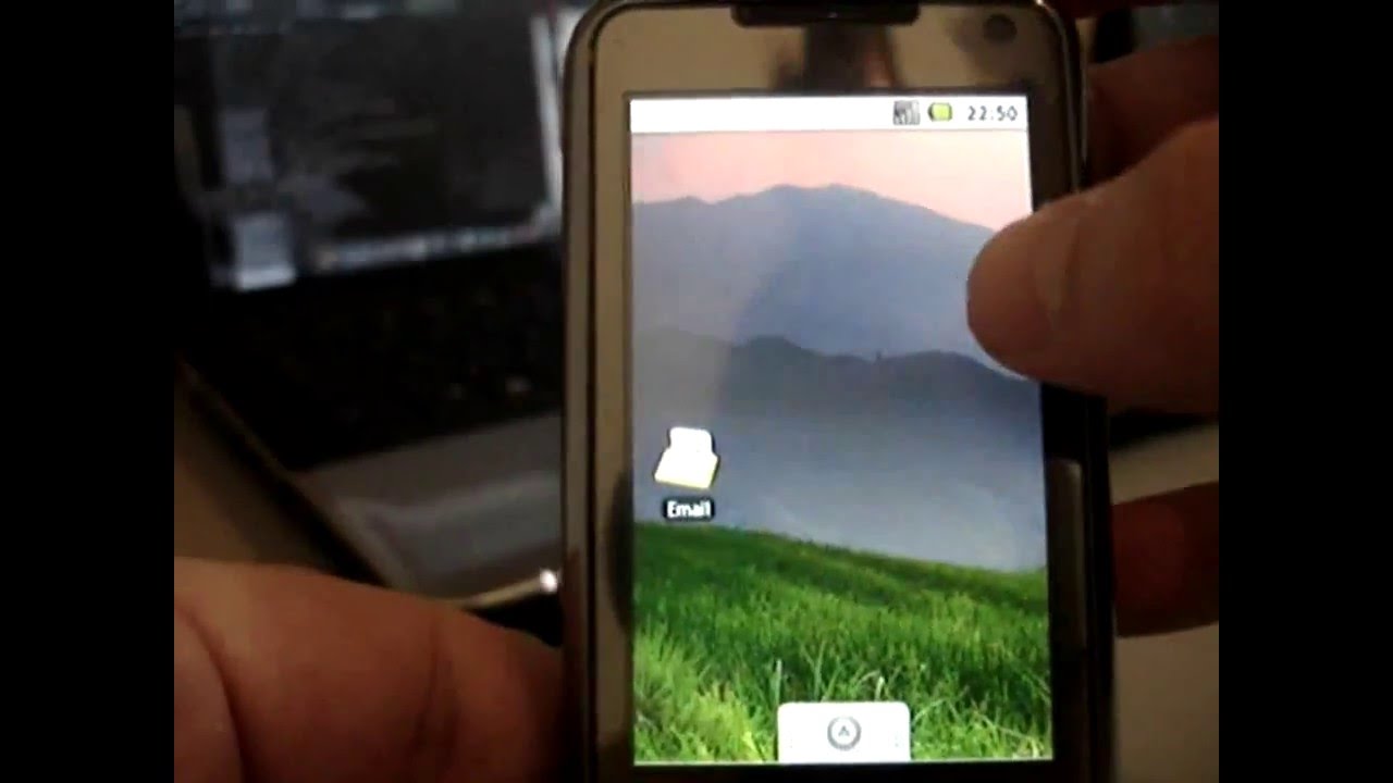 Android 1.5 Cupcake rodando no Samsung Omnia i900