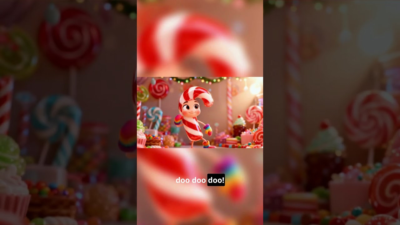 Рождественский танец доброты Санты с елкой из леденцов 