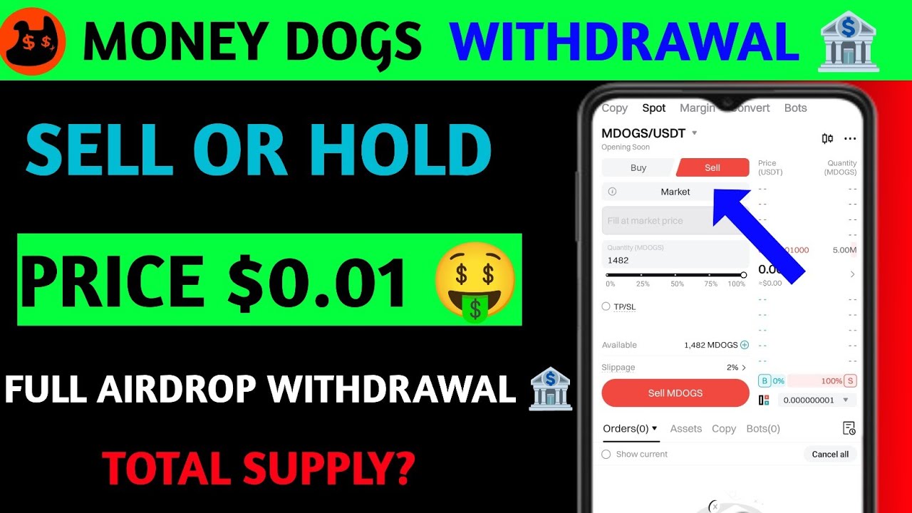 Money Dogs Airdrop Withdrawal 🏦 | How to Sell Mdogs Token | Mdogs Withdrawal In Bitget | Money Dogs