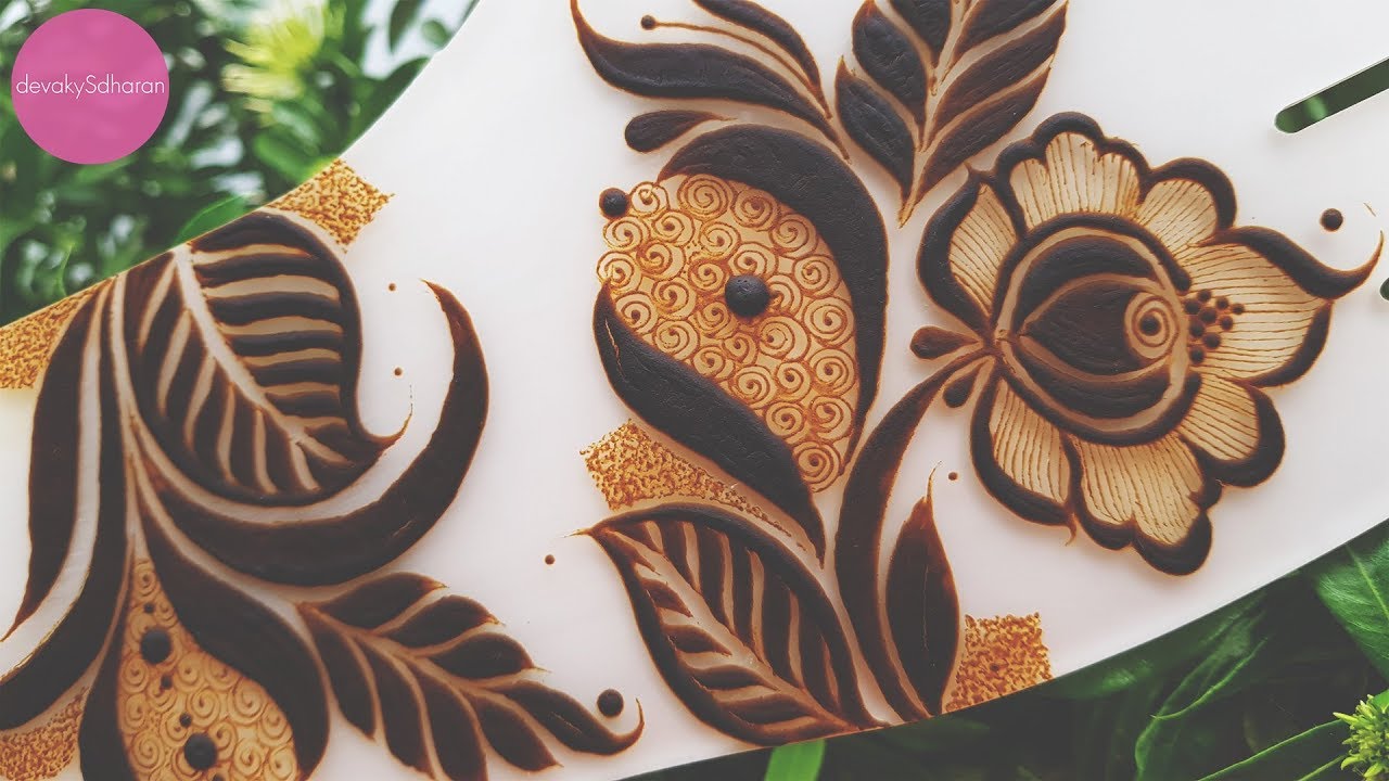 Bold Gulf/Arabic henna design| Henna tutorials, classes and lessons by Devaky S Dharan