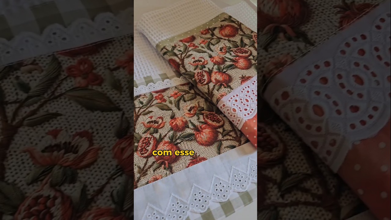 Pano de prato perfeito.  Aten&ccedil;&atilde;o ao video e fa&ccedil;a o seu ☺️. Voce vai amar #panodeprato #diy #tutorial