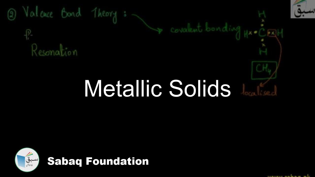 Metallic Solids, Chemistry Lecture | Sabaq.pk
