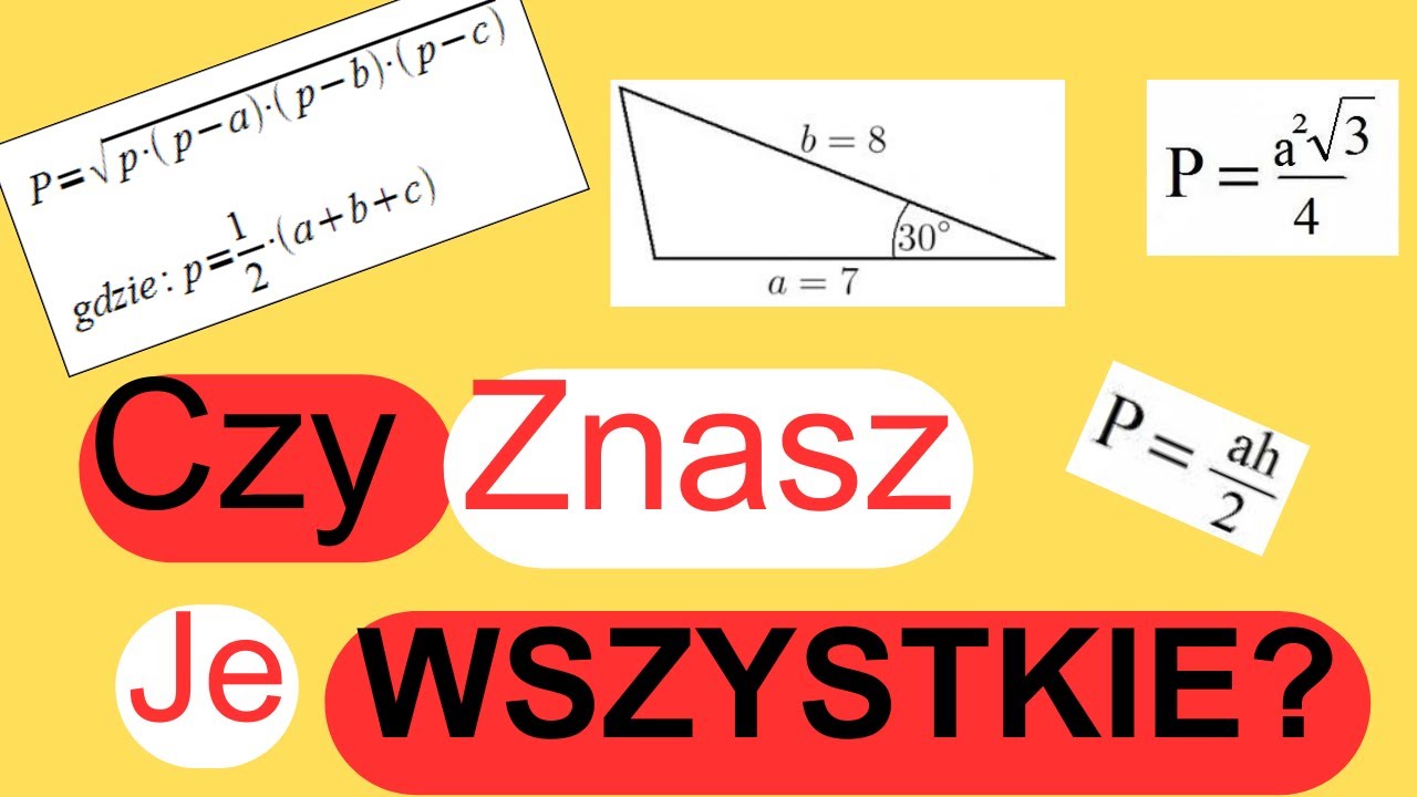 WSZYSTKIE Wzory Na Pole Trójkąta, Które MUSISZ Znać Na Maturę!