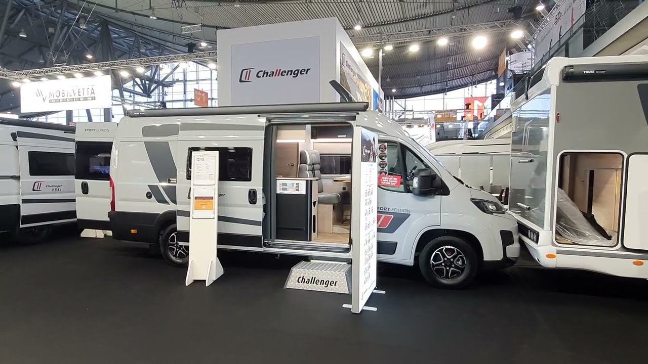 63k Challenger V217 campervan with lengthwise beds for TALL CAMPERS.
