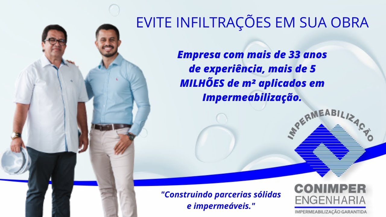CONIMPER ENGENHARIA - GARANTIA EM IMPERMEABILIZA&Ccedil;&Atilde;O, MAIS DE 33 ANOS EM EXPERI&Ecirc;NCIA.