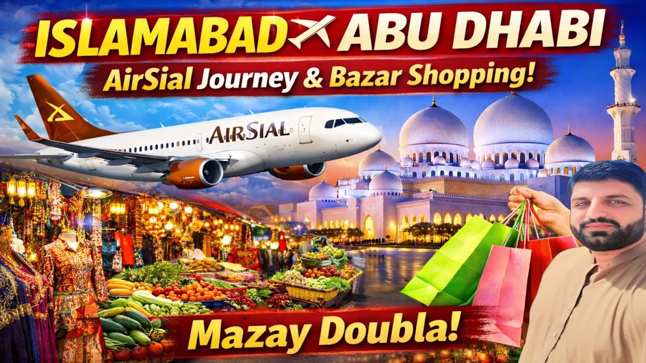 Pakistan International Air Port | Air Sial International Flight Review | Islamabad To Abu Dhabi 