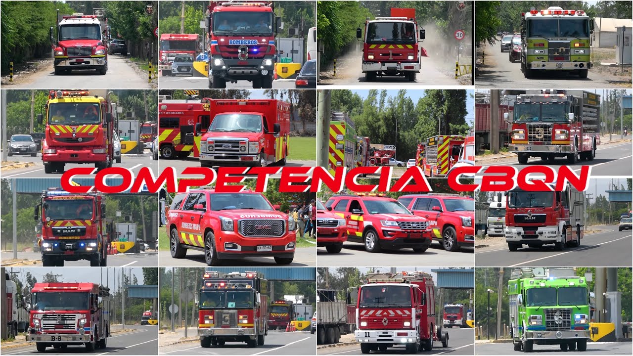 Unidades Bomberos Quinta Normal retirándose desde CAMPUS CBS