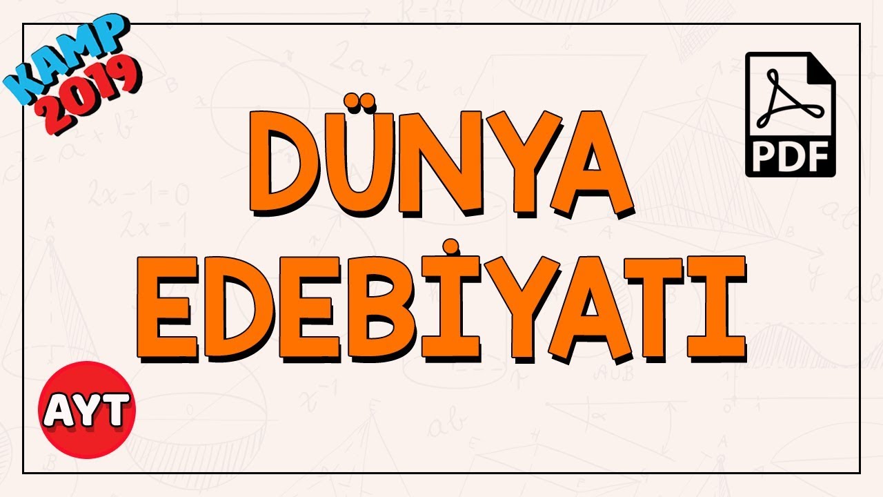 Dünya Edebiyatı | AYT Edebiyat