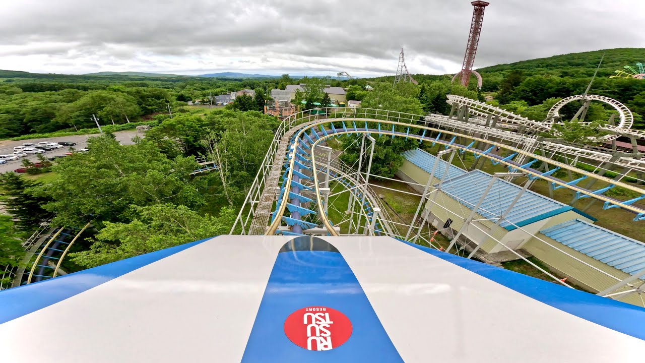 コークスクリュー 先頭 on-ride POV (乗車映像) / ルスツリゾート遊園地