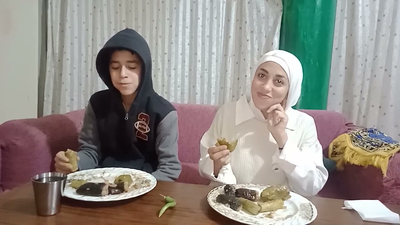 عملنا تحدي كوسه بتنجان وفلفل 😋