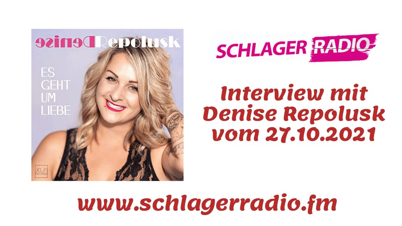 Denise Repolusk im Rautemusik SchlagerRadio.FM Interview mit Lars Heise vom 27.10.2021