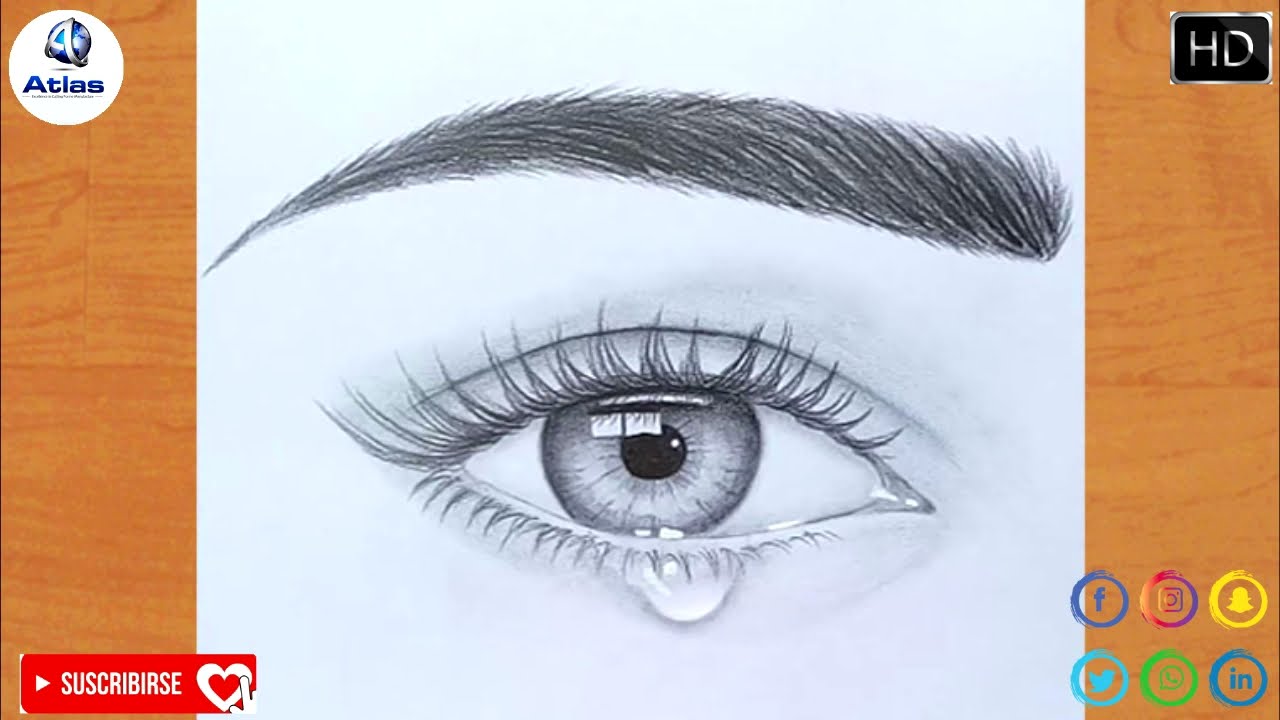 Cómo dibujar un ojo con lágrima para principiantes    FORMA FÁCIL DE DIBUJAR UN OJO REALISTA