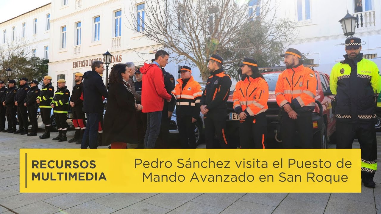 Pedro Sánchez visita las zonas afectadas por la borrasca Leonardo | Recursos multimedia
