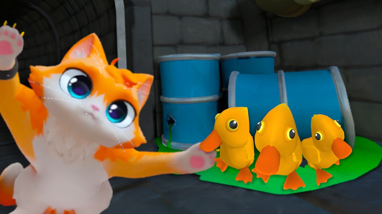 Building NEW SECRET Sewer Home for The Ducklings! - I Am Cat VR