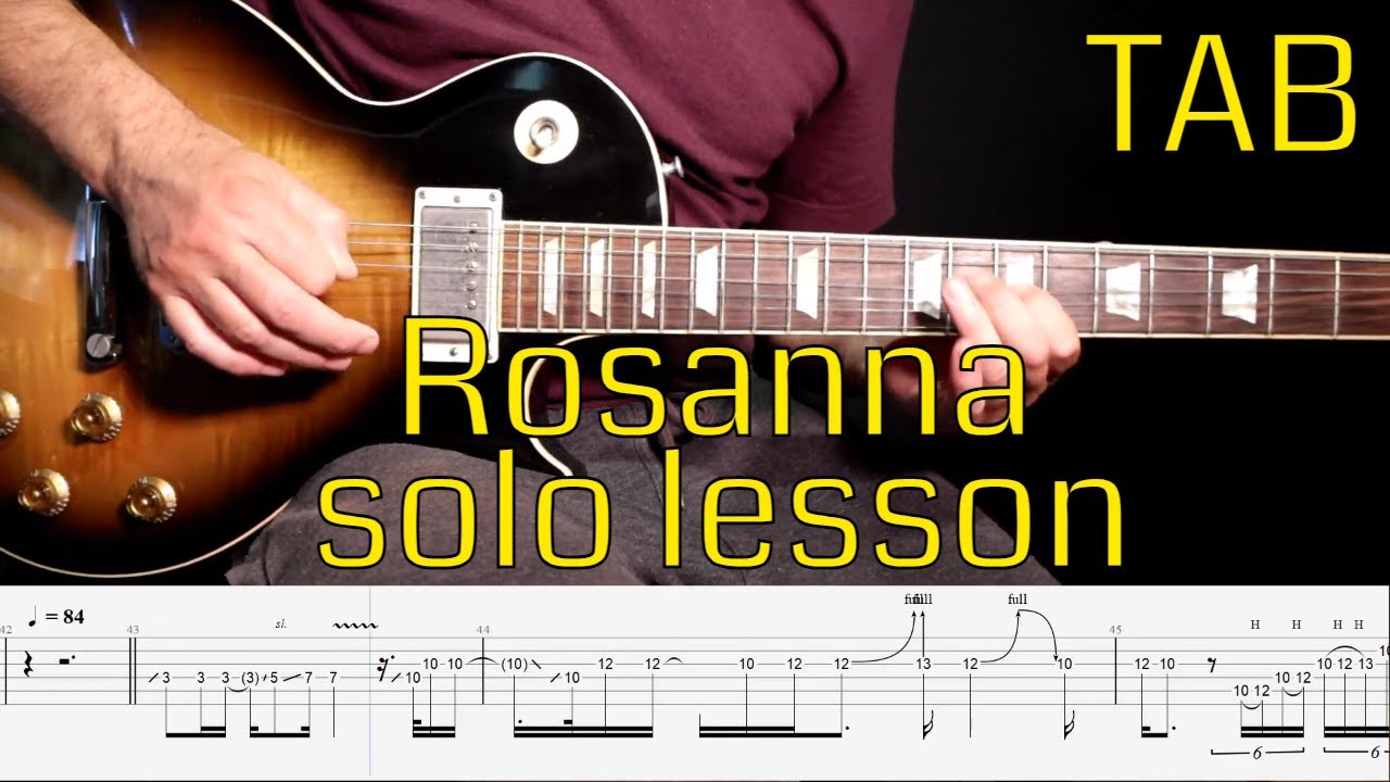Toto - Rosanna solo lesson with tabs