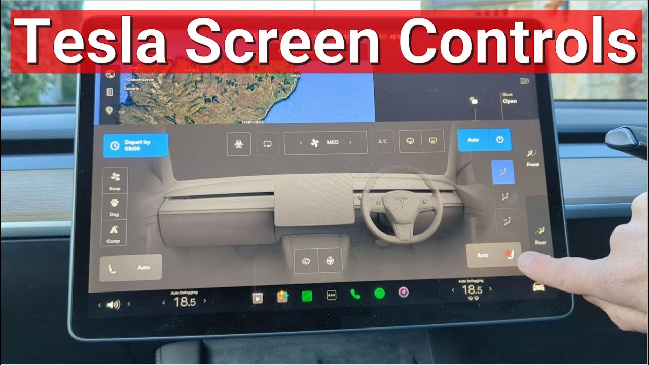Explore the basic layout and functionality on a Tesla Model Y / 3 screen
