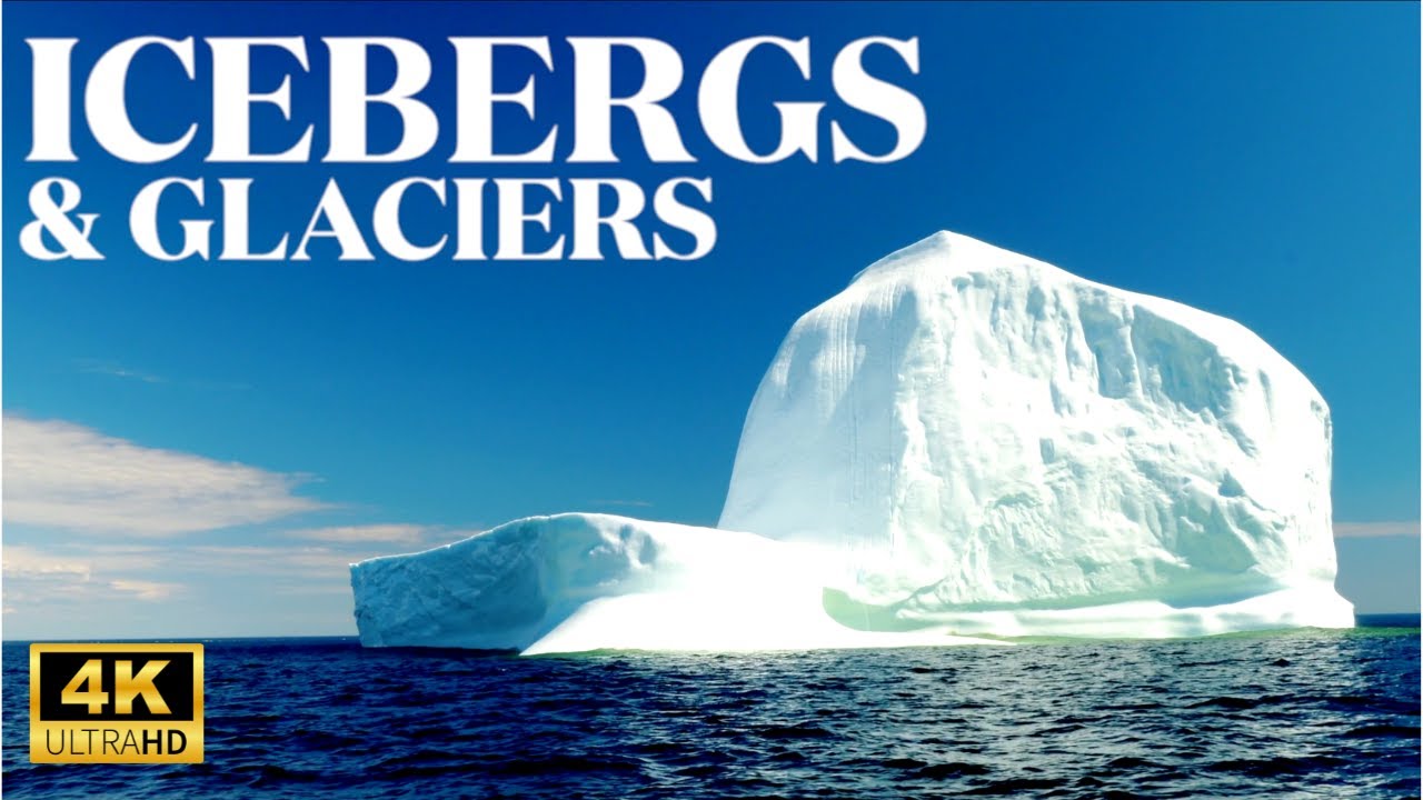 4 Minutes Of Icebergs & Glaciers 4K HDR (ULTRA HD) | Piano Music | 4k HDR 60fps @4minutes In 4K ​