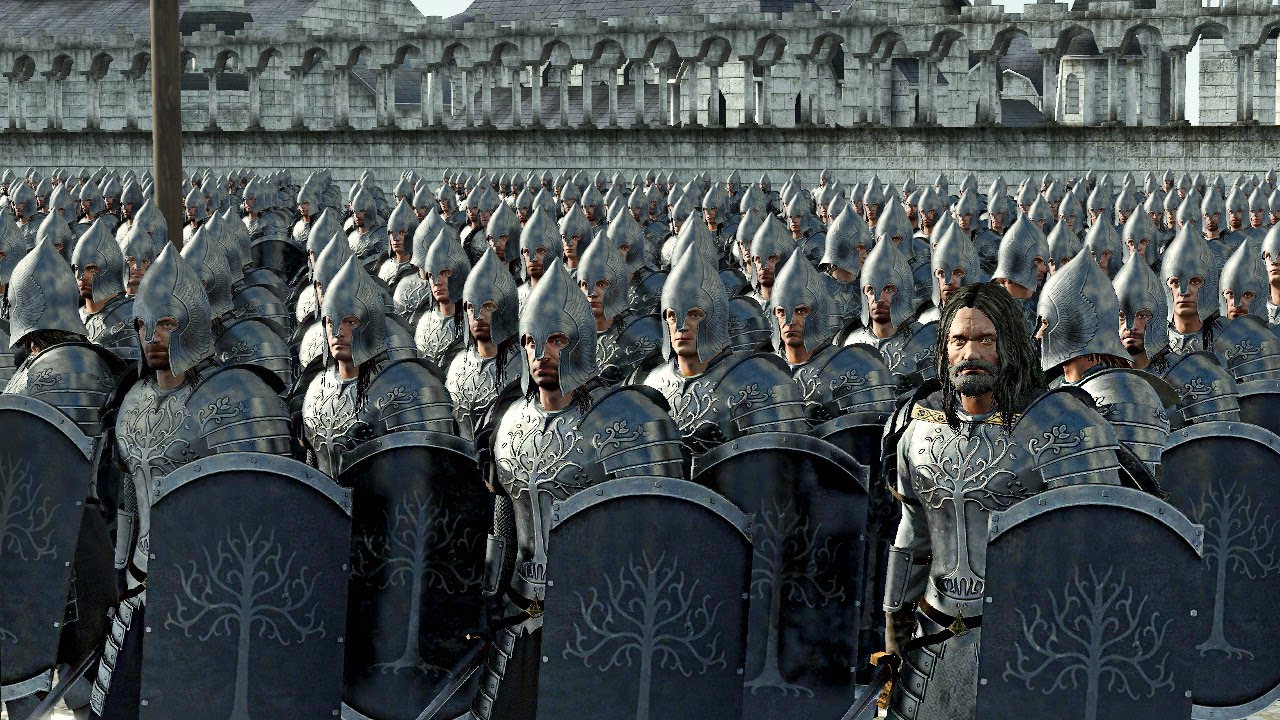 2,000 Men of Gondor VS 10,000 Isengard | Castle Sieges Lord Of The Rings Cinematic Battle
