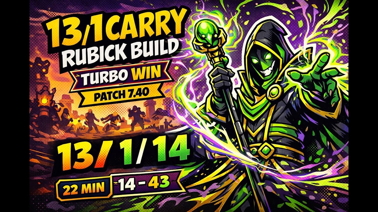 Rubick  carry build Turbo 13/1/14 Ez mid game | Patch 7.40 | Dota 2 #219 🧙‍♂️